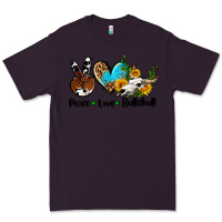 Plum peace love  bullskull Premium Tee - AdoDesignShop