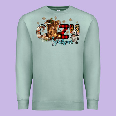 Cozy Season Premium Sweatshirt Designed By Cowgirlartshop