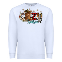 White cozy season Premium Sweatshirt - CowGirlArtShop