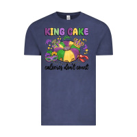Vintage Denim king cake calories don't count Vintage Tee - MaliasSmallBusiness