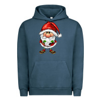 Pigment Midnight Navy santa gnomes Urban Hoodie - FaDigitalArtStudio