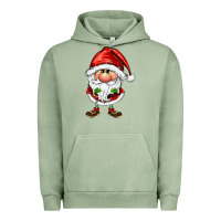 Pigment Oil Green santa gnomes Urban Hoodie - FaDigitalArtStudio
