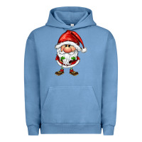 Pigment Pebble Blue santa gnomes Urban Hoodie - FaDigitalArtStudio