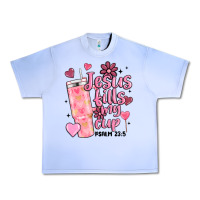 Grape Ice valentine jesus fills my cup Urban Heavy Tee - MaliasSmallBusiness