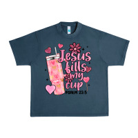 Midnight Navy valentine jesus fills my cup Urban Heavy Tee - MaliasSmallBusiness