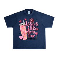 Navy valentine jesus fills my cup Urban Heavy Tee - MaliasSmallBusiness