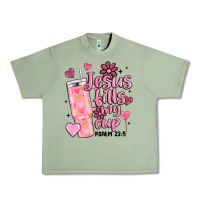 Oil Green valentine jesus fills my cup Urban Heavy Tee - MaliasSmallBusiness