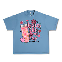 Pebble Blue valentine jesus fills my cup Urban Heavy Tee - MaliasSmallBusiness