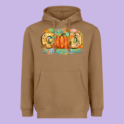 With God All Things Are Possible Heavyweight Hoodie Designed By Cowgirlartshop