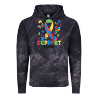 Cloud Black support squad autism Vintage Hoodie - MaliasSmallBusiness