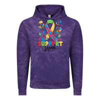 Cloud Purple support squad autism Vintage Hoodie - MaliasSmallBusiness
