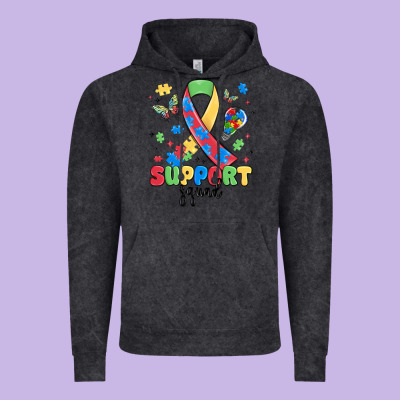Support Squad Autism Vintage Hoodie Designed By Maliassmallbusiness