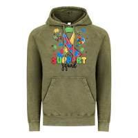Vintage Olive support squad autism Vintage Hoodie - MaliasSmallBusiness
