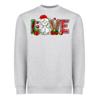 Heather Grey love snowman bbs Heavyweight Sweatshirt - BundleAndBundleShop