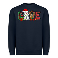 Navy love snowman bbs Heavyweight Sweatshirt - BundleAndBundleShop