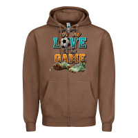 Chestnut For the love of the game Soccer Zipper Hoodie - NancyCooperArtShop