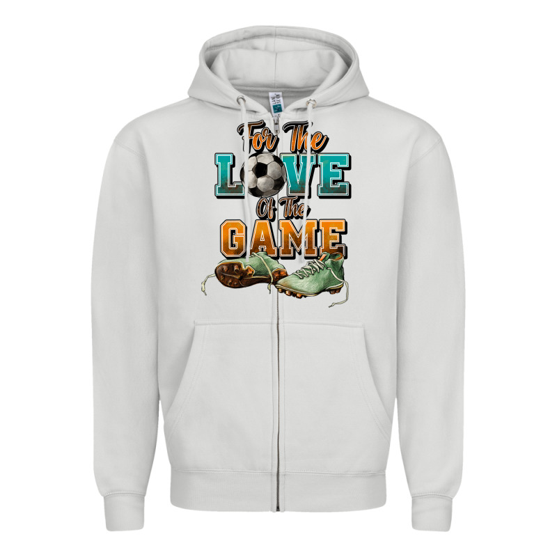 For The Love Of The Game Soccer Zipper Hoodie by NancyCooperArtShop | Teevron