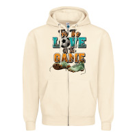 Sandshell For the love of the game Soccer Zipper Hoodie - NancyCooperArtShop