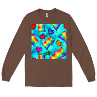 Chestnut Pride lgbtq flags and leopard seamless pattern Long Sleeve Tee - BundleAndBundleShop