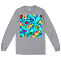 Heather Grey Pride lgbtq flags and leopard seamless pattern Long Sleeve Tee - BundleAndBundleShop
