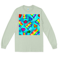 Matcha Pride lgbtq flags and leopard seamless pattern Long Sleeve Tee - BundleAndBundleShop