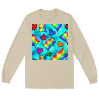 Mushroom Pride lgbtq flags and leopard seamless pattern Long Sleeve Tee - BundleAndBundleShop