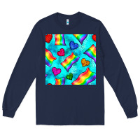 Navy Pride lgbtq flags and leopard seamless pattern Long Sleeve Tee - BundleAndBundleShop