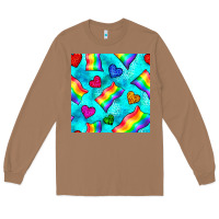 Toasted Coconut Pride lgbtq flags and leopard seamless pattern Long Sleeve Tee - BundleAndBundleShop