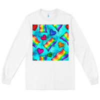 White Pride lgbtq flags and leopard seamless pattern Long Sleeve Tee - BundleAndBundleShop
