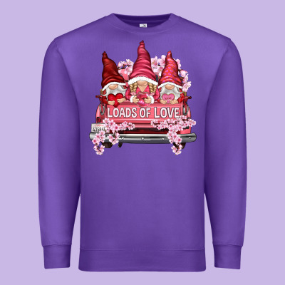 Loads Of Love With Flowers Valentine's Day Premium Sweatshirt Designed By Howdyjamesfarm