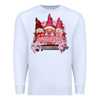White Loads of love with flowers Valentine's Day Premium Sweatshirt - HowdyJamesFarm