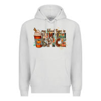 Dove Grey my blood type is pumpkin spice Premium Hoodie - CowGirlArtShop