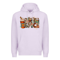 Lilac my blood type is pumpkin spice Premium Hoodie - CowGirlArtShop