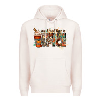 Pale Pink my blood type is pumpkin spice Premium Hoodie - CowGirlArtShop