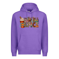 Purple my blood type is pumpkin spice Premium Hoodie - CowGirlArtShop