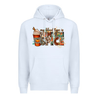 White my blood type is pumpkin spice Premium Hoodie - CowGirlArtShop