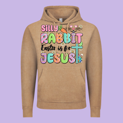 Silly Rabbit Easter Is For Jesus Vintage Hoodie Designed By Maliassmallbusiness