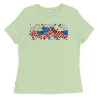 Matcha fourth of july american flag Ladies Tee - RanaPortraitStore