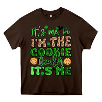 Chocolate Brown it's me hi i'm the cookie dealer it's me girl scou Heavy Core Tee - Artiststas