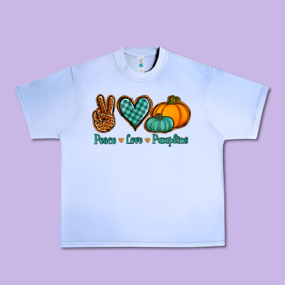 Peace Love Pumpkins Urban Heavy Tee Designed By Nancycooperartshop