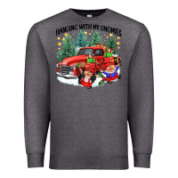 Charcoal Heather hanging with my gnomies Premium Sweatshirt - CowGirlArtShop