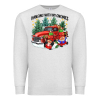 Oatmeal Heather hanging with my gnomies Premium Sweatshirt - CowGirlArtShop