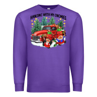 Purple hanging with my gnomies Premium Sweatshirt - CowGirlArtShop
