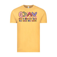 Vintage Mustard god is greater than the highs and lows Vintage Tee - MaliasSmallBusiness
