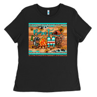 Black born to camp Ladies Tee - JahusDesignShop