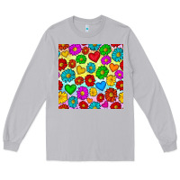 Moon Dust Pride lgbtq flowers and hearts seamless pattern Long Sleeve Tee - BundleAndBundleShop