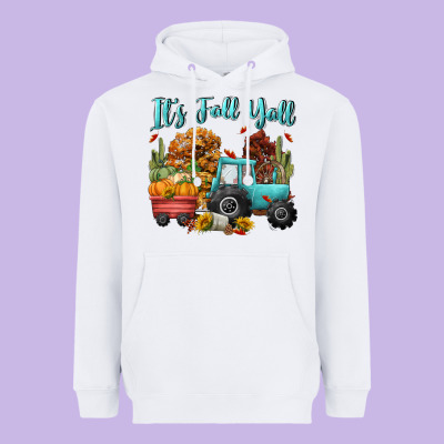 Its Fall Yall Heavyweight Hoodie Designed By Cowgirlartshop