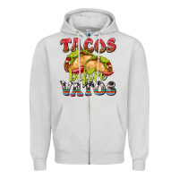 Dove Grey Tacos Before Vatos Zipper Hoodie - texasbilliewilder