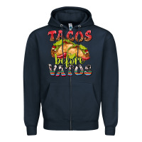 Navy Tacos Before Vatos Zipper Hoodie - texasbilliewilder