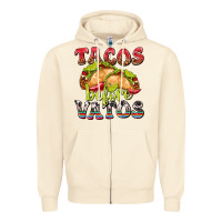 Sandshell Tacos Before Vatos Zipper Hoodie - texasbilliewilder